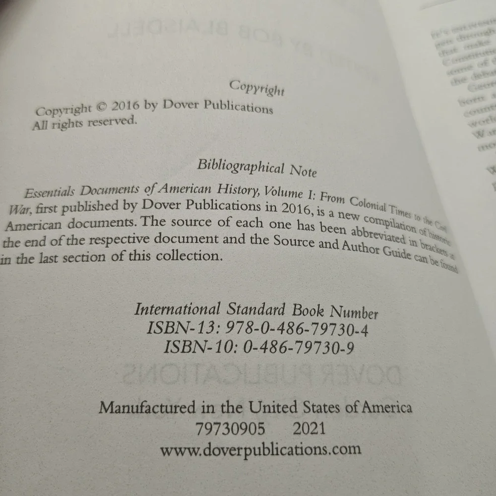 Declaration of Independence, the Constitution and Other Essential 9780486797304